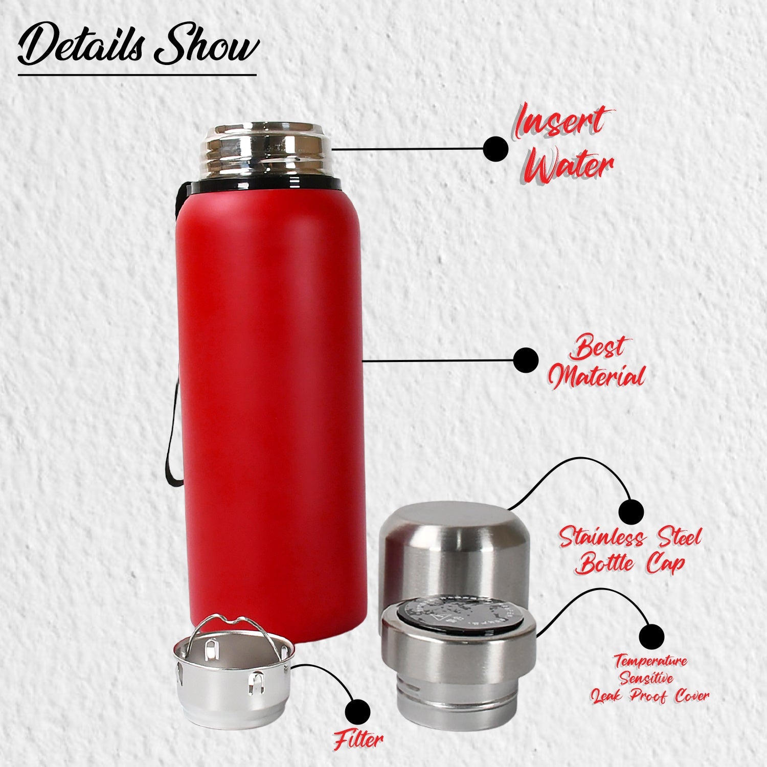 Stainless Steel Water Bottle, Fridge Water Bottle, Stainless Steel Water Bottle Leak Proof, Rust Proof, Cold & Hot Thermos steel Bottle| Leak Proof | Office Bottle | Gym | Home | Kitchen | Hiking | Trekking | Travel Bottle (Approx 600ML) Stainless Steel Water Bottle, Fridge Water Bottle, Stainless Steel Water Bottle Leak Proof, Rust Proof, Cold & Hot Thermos steel Bottle| Leak Proof | Office Bottle | Gym | Home | Kitchen | Hiking | Trekking | Travel Bottle (Approx 600ML)